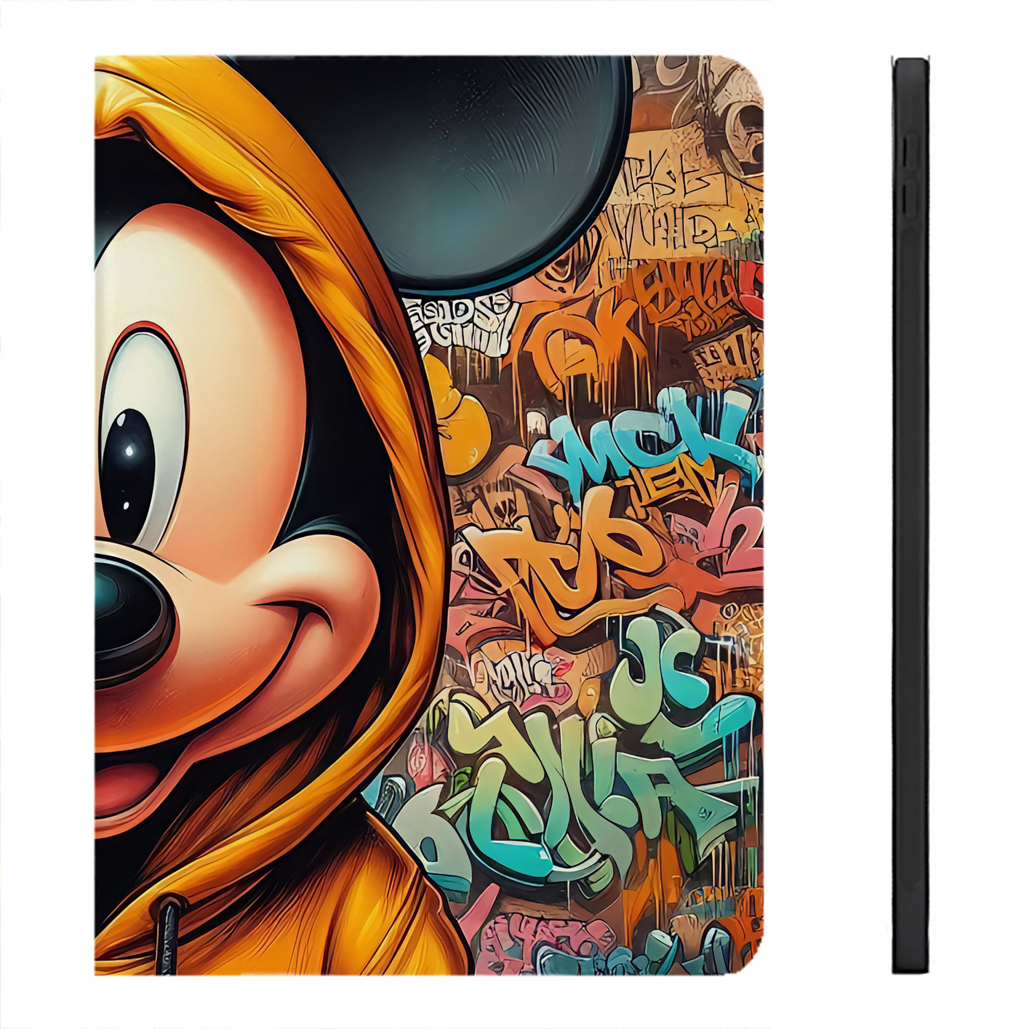 （画像用） ミッキーマウス Mickey Mouse IPadケース ペンホルダー付き ブックスタイルデザイン